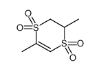 2,3-dihydro-2,5-dimethyl-1,4-dithiin 1,1,4,4-tetraoxide结构式