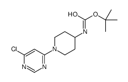 TERT-BUTYL (1-(6-CHLOROPYRIMIDIN-4-YL)PIPERIDIN-4-YL)CARBAMATE Structure