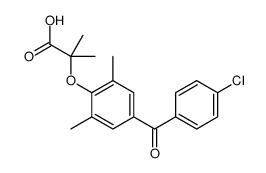 2-[4-(4-chlorobenzoyl)-2,6-dimethylphenoxy]-2-methylpropanoic acid Structure