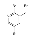 PYRIDINE, 2,5-DIBROMO-3-(BROMOMETHYL)- Structure