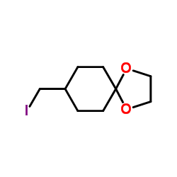 8-(Iodomethyl)-1,4-dioxaspiro[4.5]decane Structure