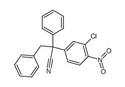 2-(3-Chloro-4-nitro-phenyl)-2,3-diphenyl-propionitrile结构式