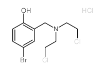 2-[bis(2-chloroethyl)aminomethyl]-4-bromo-phenol Structure