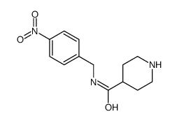 N-[(4-nitrophenyl)methyl]piperidine-4-carboxamide结构式