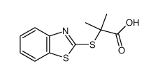 2-[(1,3-benzothiazol-2-yl)sulfanyl]-2-methylpropionic acid结构式