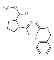 methyl 1-(2-phenylmethoxycarbonylaminoacetyl)pyrrolidine-2-carboxylate Structure