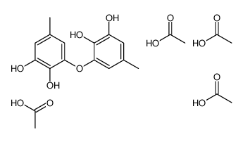 acetic acid,3-(2,3-dihydroxy-5-methylphenoxy)-5-methylbenzene-1,2-diol Structure