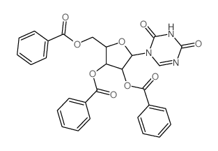 1,3,5-Triazine-2,4(1H,3H)-dione,1-(2,3,5-tri-O-benzoyl-b-D-ribofuranosyl)- Structure