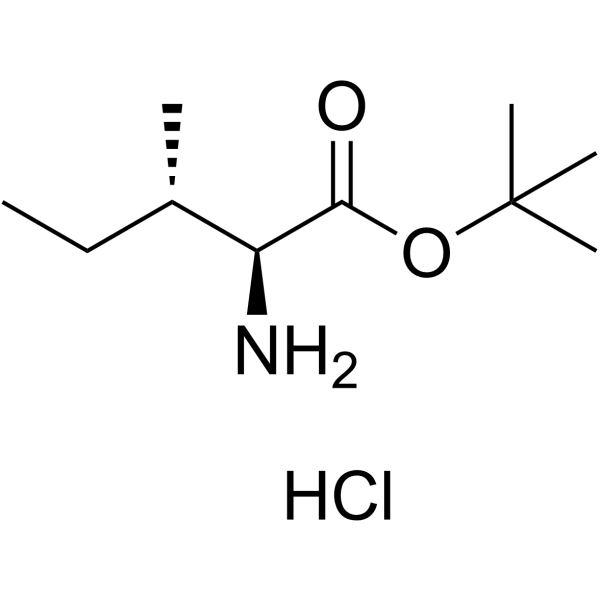 L-异亮氨酸叔丁酯盐酸盐结构式