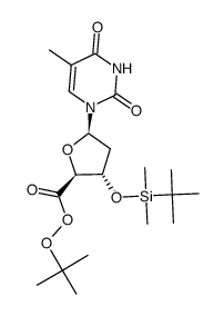 3'-O-(tert-butyldimethylsilyl)thymidine-5'-carboxylic acid tert-butyl perester Structure