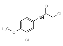 2-氯-n-(3-氯-4-甲氧基苯基)乙酰胺结构式