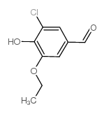 3-氯-5-乙氧基-4-羟基苯甲醛结构式