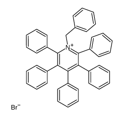1-benzyl-2,3,4,5,6-pentaphenylpyridinium bromide结构式