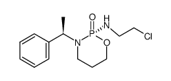 (2-chloro-ethyl)-[(S)-2-oxo-3-((R)-1-phenyl-ethyl)-2λ5-[1,3,2]oxazaphosphinan-2-yl]-amine结构式