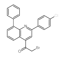 2-bromo-1-[2-(4-chlorophenyl)-8-phenyl-quinolin-4-yl]ethanone Structure
