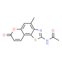 Acetamide,N-(4-methyl-7-oxo-7H-pyrano[2,3-g]benzothiazol-2-yl)- Structure