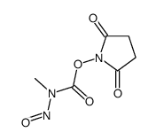 (2,5-dioxopyrrolidin-1-yl) N-methyl-N-nitrosocarbamate结构式
