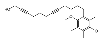 12-(2,5-dimethoxy-3,4,6-trimethylphenyl)dodeca-2,7-diyn-1-ol结构式