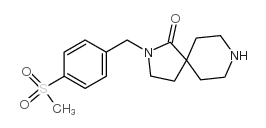 2-[[4-(甲基磺酰基)苯基]甲基]-2,8-二氮杂螺[4.5]-1-癸酮结构式