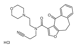 4H-Benzo(4,5)cyclohepta(1,2-b)furan-3-carboxamide, 9,10-dihydro-N-(2-c yanoethyl)-N-(2-(4-morpholinyl)ethyl)-4-oxo-, monohydrochloride Structure
