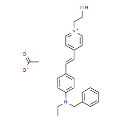 4-[2-[4-[benzylmethyl(ethyl)amino]phenyl]vinyl]-1-(2-hydroxyethyl)pyridinium acetate Structure
