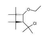 trans-2-(1-Chlor-1-methylethyl)-1-ethoxy-3,3,4,4-tetramethylcyclobutan Structure
