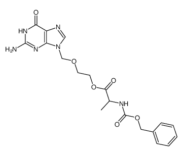 2-((2-amino-6-oxo-1,6-dihydro-9H-purin-9-yl)methoxy)ethyl ((benzyloxy)carbonyl)alaninate Structure