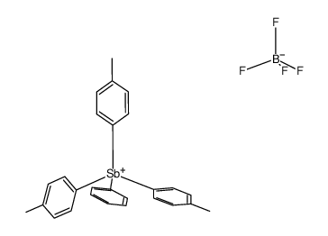 tri(p-tolyl)phenylstibonium tetrafluoroborate Structure