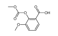 3-methoxy-2-methoxycarbonyloxy-benzoic acid Structure