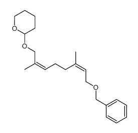 (2Z,6Z)-8-(benzyloxy)-2,6-dimethyl-1-(tetrahydropyran-2-yloxy)-octa-2,6-diene结构式