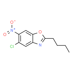 2-BUTYL-5-CHLORO-6-NITRO-1,3-BENZOXAZOLE Structure