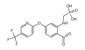 N-[2-Nitro-5-(5-trifluoromethyl-2-pyridyloxy)phenyl]-aminomethylphosphonic acid结构式