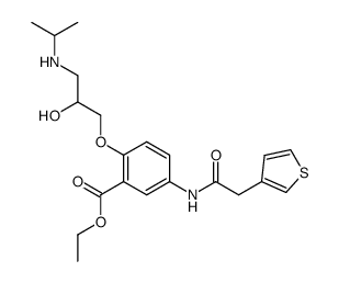 1-[2-carbethoxy 4-(thien-3-yl acetamido)phenoxy]3isopropylamino 2-propanol结构式