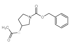 3-乙酰基磺酰基-吡咯烷-1-羧酸苄酯结构式