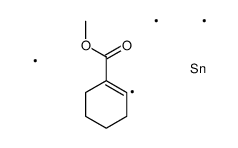 methyl 2-trimethylstannylcyclohexene-1-carboxylate Structure