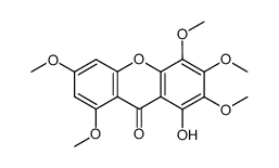 1-hydroxy-2,3,4,6,8-pentamethoxyxanthone结构式