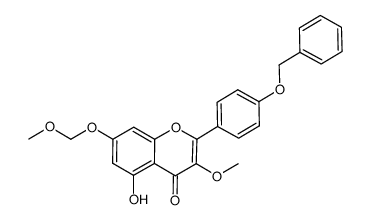4'-benzyloxy-5-hydroxy-3-methoxy-7-(methoxymethyloxy)flavone结构式