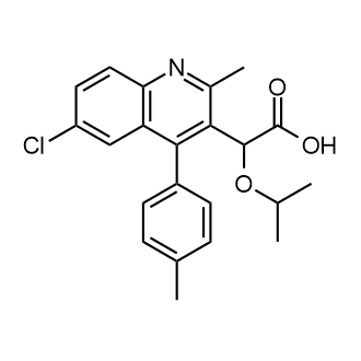 2-(6-氯-2-甲基-4-(对甲苯基)喹啉-3-基)-2-异丙氧基乙酸结构式