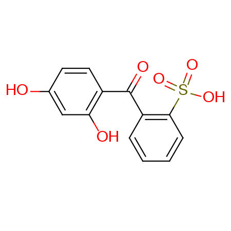 2-(2,4-dihydroxy-benzoyl)-benzenesulfonic acid结构式