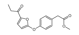 methyl 2-[4-(5-propanoylfuran-2-yl)oxyphenyl]acetate结构式