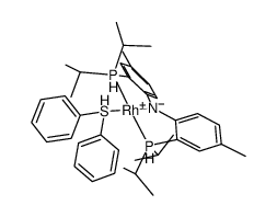 (N(C6H3(CH3)P(CH(CH3)2)2)2)Rh(diphenyl sulfide)结构式