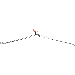 4-heptadecylidene-3-hexadecyloxetan-2-one结构式