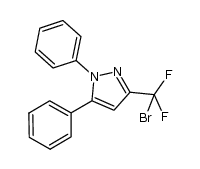 3-(bromodifluoromethyl)-1,5-diphenyl-1H-pyrazole结构式