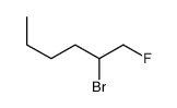 2-bromo-1-fluorohexane Structure