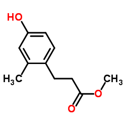 3-(4-羟基-2-甲基苯基)丙酸甲酯结构式