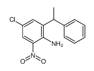 4-chloro-2-nitro-6-(1-phenylethyl)aniline Structure
