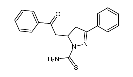 1-Thiocarbamoyl-3-phenyl-5-phenacyl-4,5-dihydropyrazole结构式
