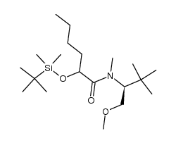 2-((tert-butyldimethylsilyl)oxy)-N-((S)-1-methoxy-3,3-dimethylbutan-2-yl)-N-methylhexanamide结构式