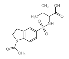 2-{[(1-Acetyl-2,3-dihydro-1H-indol-5-yl)sulfonyl]-amino}-3-methylbutanoic acid Structure