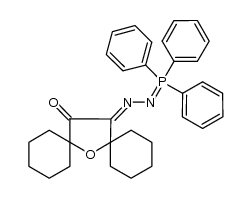 2,2:5,5-bis(pentamethylene)-4-[(triphenyl-λ5-phosphanylidene)hydrazono]tetrahydrofuran-3-one结构式